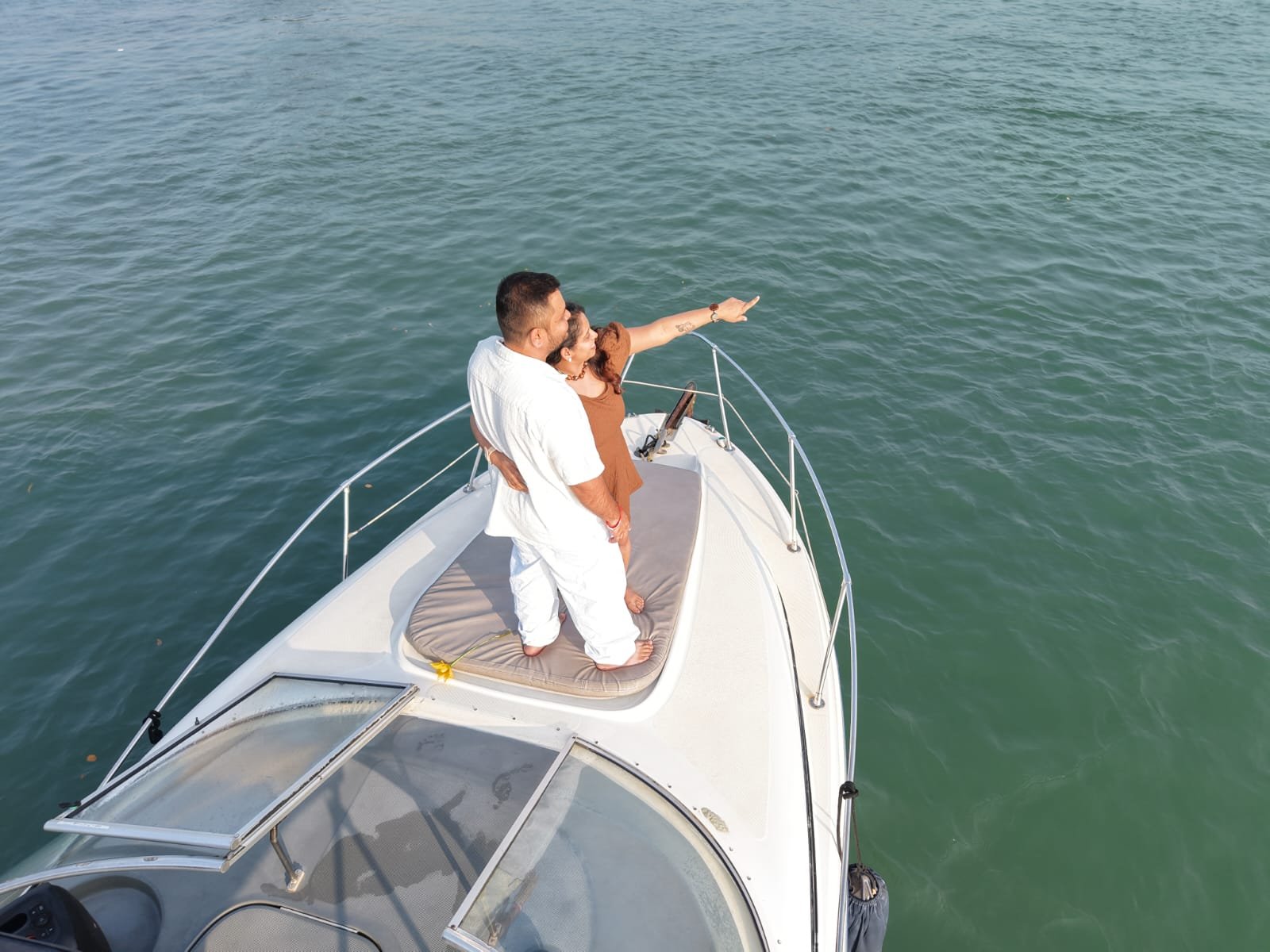 A romantic escape and proposal setup on a private yacht