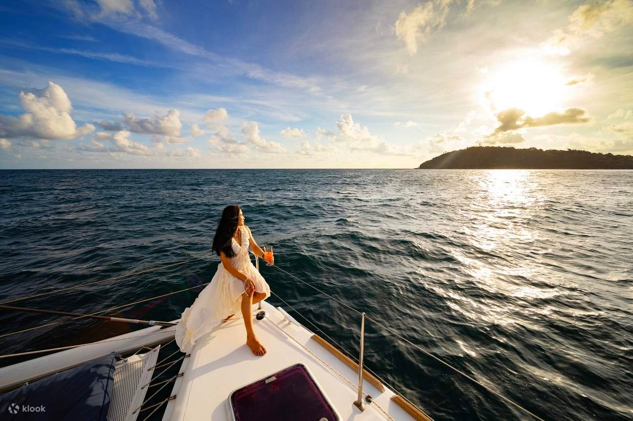 Private yacht at sea
