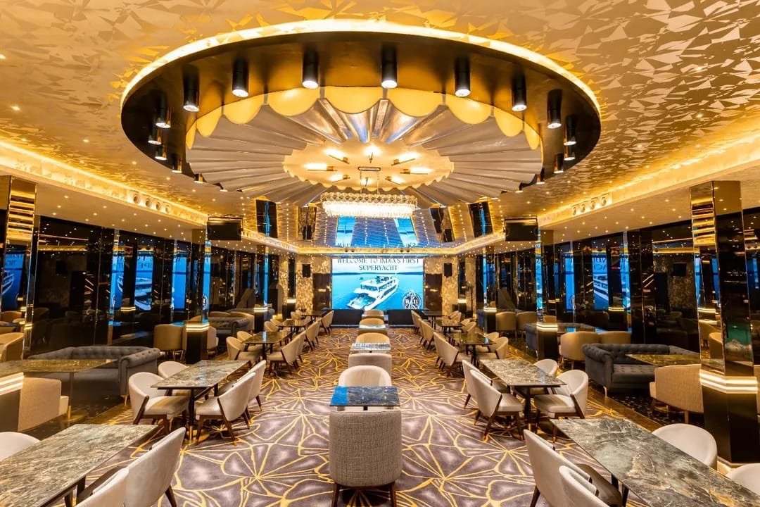 Corporate team event and networking on luxury yacht in Goa
